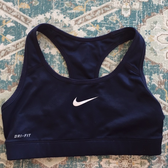 navy nike sports bra